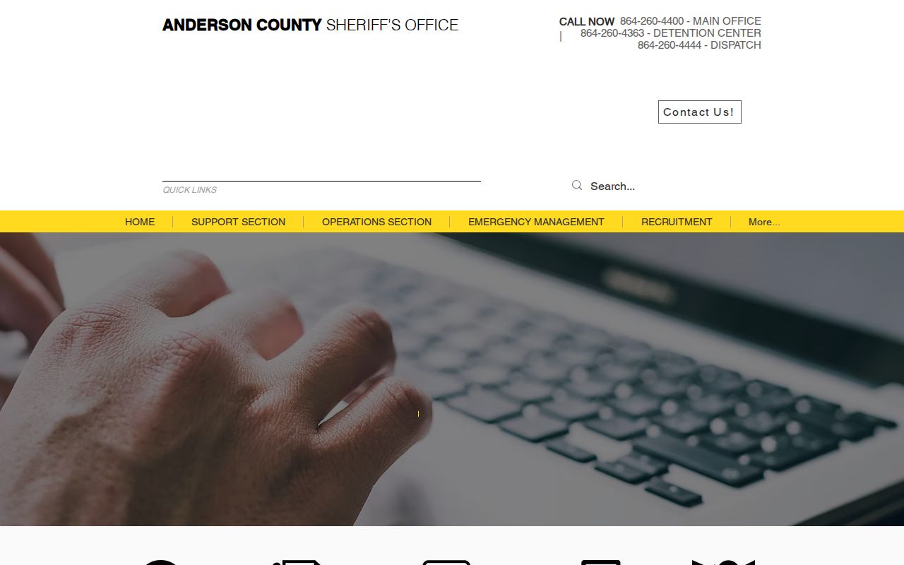 Anderson County Sheriff ACSO current detainee and booking-record resource page