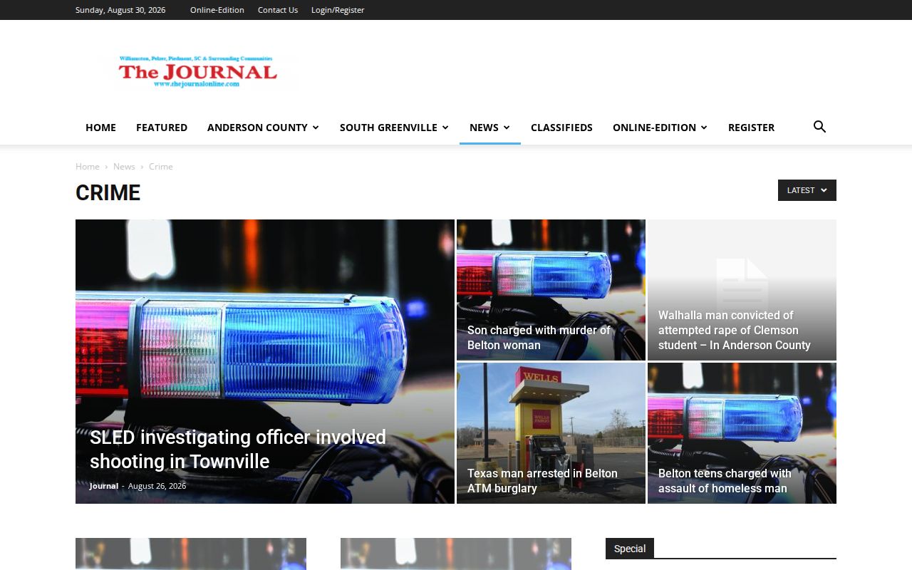 Anderson County crime-news record source from The Journal Online