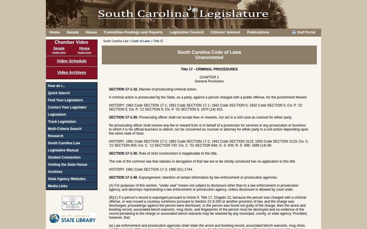 South Carolina mugshot removal and record-destruction law for Anderson County records